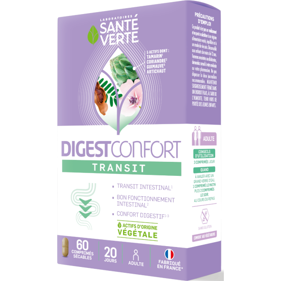 DigestConfort Transit Santé verte - boite de 60 comprimés