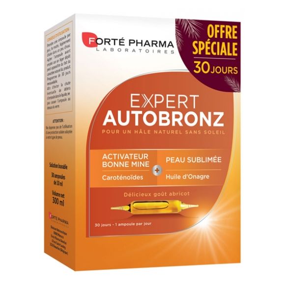 Expert autobronz Forté Pharma - boite de 30 ampoules