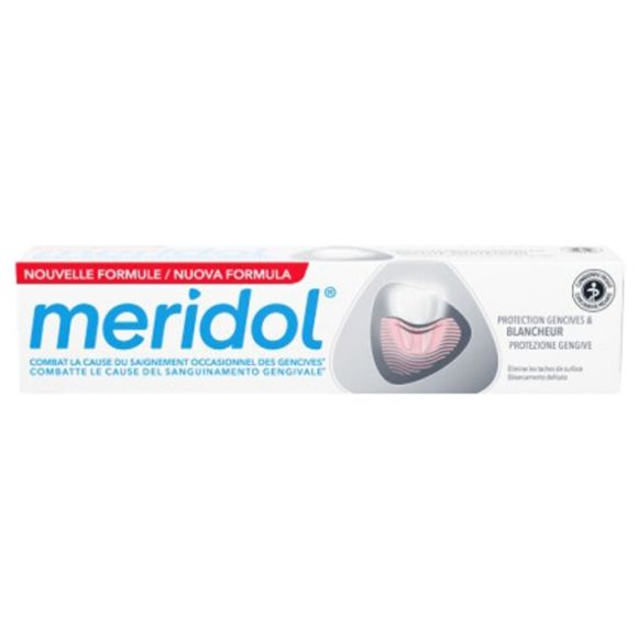 Dentifrice blancheur protection gencives Meridol - tube de 75 ml