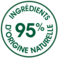 ingrédients d'origine 95% naturelle